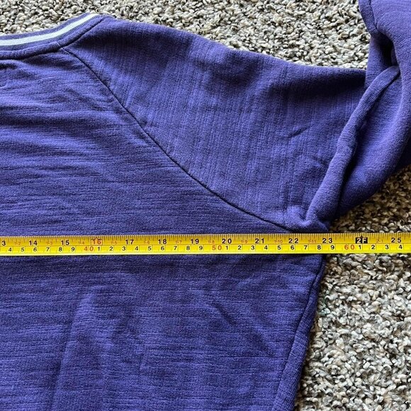 Jcrew Vintage Sweater Women Small Purple 100% Cotton Tennis Feminine Pullover - Picture 5 of 7